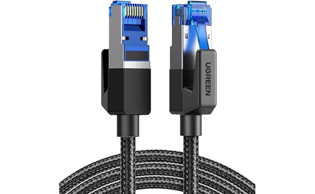 UGREEN CAT8 NW153  Pure Copper Ethernet Cable Braided 10m (Black)