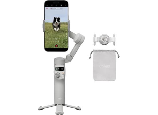DJI Osmo Mobile 7 Gimbal Stabilizer for iPhone, Android, Built-in Tripod, Ultra-Light, Comfortable Grip, 3-Axis Phone Gimbal, ActiveTrack 7.0, ShotGuides, One-Tap Edit, 10hrs Use, Phone Charging
