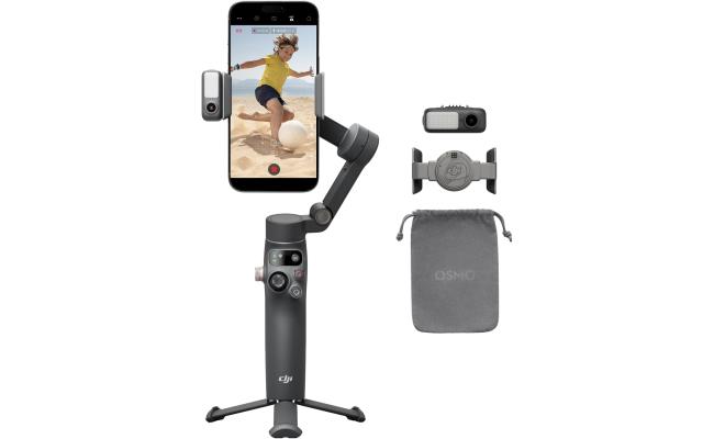 DJI Osmo Mobile 7P Gimbal Stabilizer for iPhone, Android, Native Tracking, Lighting, 3-Axis Phone Gimbal, Quick Launch, One-Tap Edit, Built-in Extension Rod & Tripod, 10hrs Use, Phone Charging