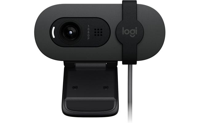 Logitech Brio 105 Full HD 1080p Business Webcam with Auto-Light Balance, USB-A, Privacy Shutter, Easy Set-Up, Compatible with Windows, macOS, ChromeOS - Graphite