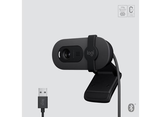 Logitech Brio 105 Full HD 1080p Business Webcam with Auto-Light Balance, USB-A, Privacy Shutter, Easy Set-Up, Compatible with Windows, macOS, ChromeOS - Graphite