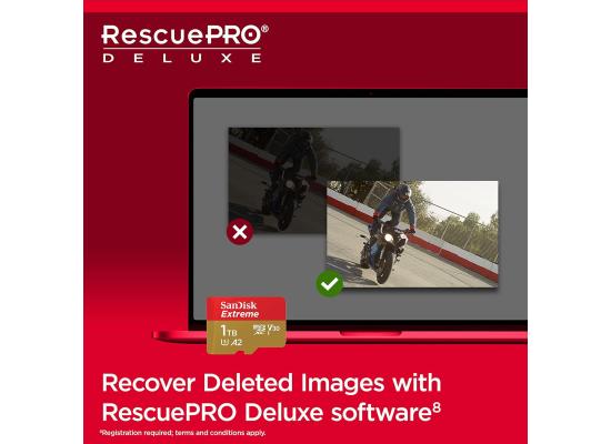 SanDisk 1TB Extreme microSDXC UHS-I Memory Card with Adapter - Up to 190MB/s, C10, U3, V30, 4K, 5K, A2, Micro SD Card- SDSQXAV-1T00-GN6MA, Gold/Red