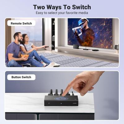 UGREEN HDMI Switch 4K@60Hz, 3 in 1 Out HDMI Splitter with Remote Support 3D HDR Dolby Atmos HDCP2.2