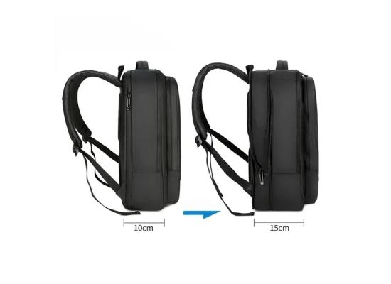 Expandable 16inch Laptop Backpack Black 1905