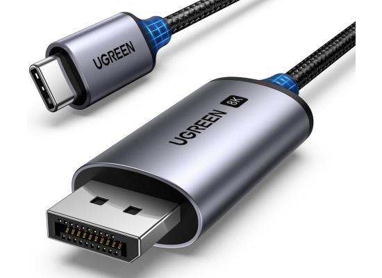 UGREEN USB C to DisplayPort 1.4 Cable 8K@60Hz 4K@240Hz Unidirectional Thunderbolt 4/3 to DisplayPort Cord USB C to DP 32.4Gbps , 1m.
