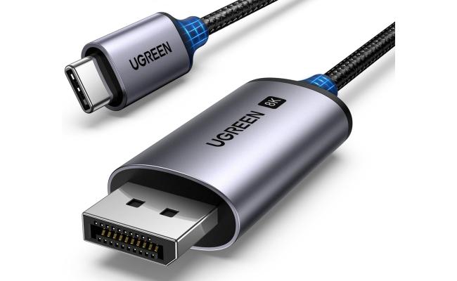 UGREEN USB C to DisplayPort 1.4 Cable 8K@60Hz 4K@240Hz Unidirectional Thunderbolt 4/3 to DisplayPort Cord USB C to DP 32.4Gbps , 1m.