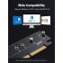UGREEN PCIe 4.0 M.2 NVMe Adapter, 64Gbps, Heat Sink, M-Key & M&B-Key, NVMe/AHCI SSD 2280/2260/2242/2230, PCIe X16/X8/X4, Windows 7/8/10, Linux, Mac OS 9/10, Part Number 30715