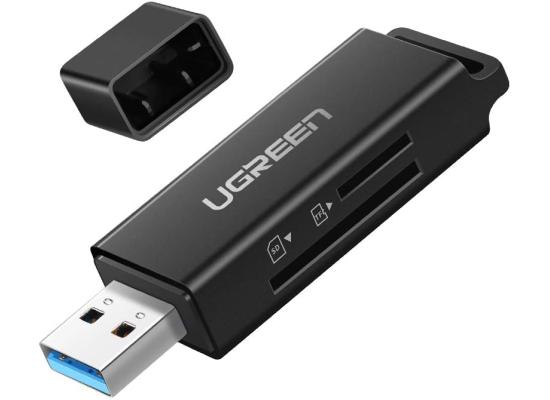 UGREEN SD Card Reader - Portable USB 3.0 Dual Slot Flash Memory Card Adapter Hub for SDXC, SDHC, MMC, RS-MMC, TF, Micro SDXC, Micro SDHC UHS-I for Mac, Windows, Linux, Chrome PC, Laptop