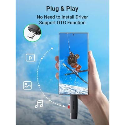 UGREEN SD Card Reader, USB 3.0 & USB C External Memory Card Adapter for SD/Micro SD/TF/SDHC/SDXC/MMC/UHS-I, Compatible with iPhone 15 Pro Max, MacBook, iPad, Galaxy S22, Pixel 6