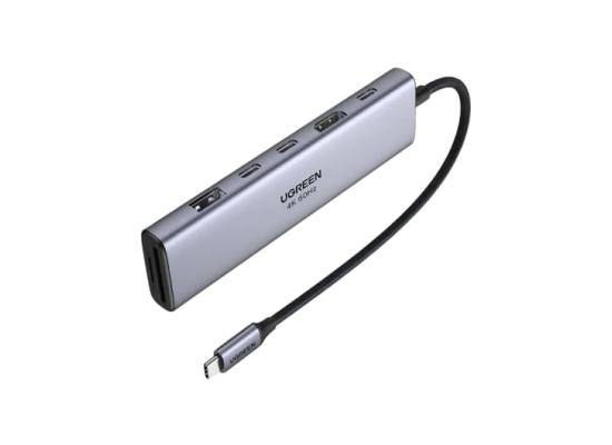 Ugreen CM511 (45521) 7 in 1 USB-C Hub 4K HDMI Multiport Adapter with 100W PD, 2 USB- C 3.0, USB 3.2 and SD/TF Card Reader 104 mb/s