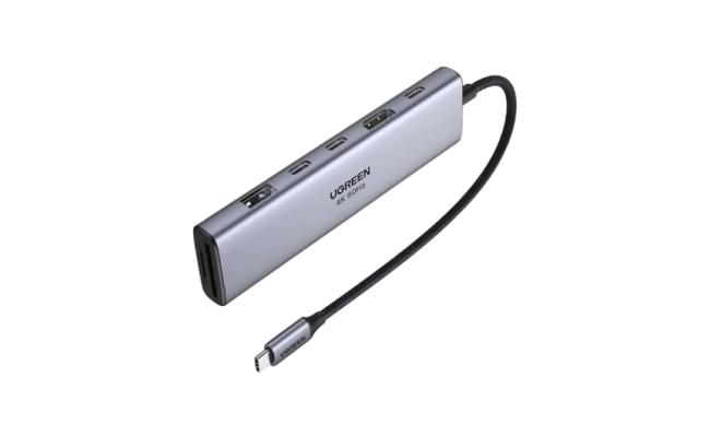 Ugreen CM511 (45521) 7 in 1 USB-C Hub 4K HDMI Multiport Adapter with 100W PD, 2 USB- C 3.0, USB 3.2 and SD/TF Card Reader 104 mb/s