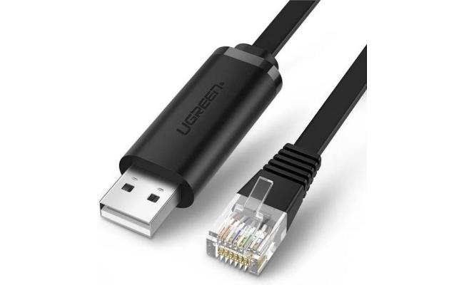 UGREEN CM204 USB TO RJ45 CONSOLE CABLE, 3M, Black | 60813 UGREEN CM204 USB TO RJ45 CONSOLE CABLE, 3M, Black | 60813