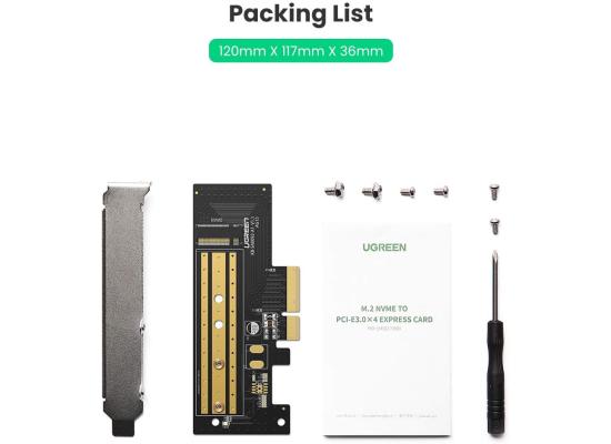 UGREEN PCIe 3.0 x 4 NVME M.2 SSD Converter Adapter