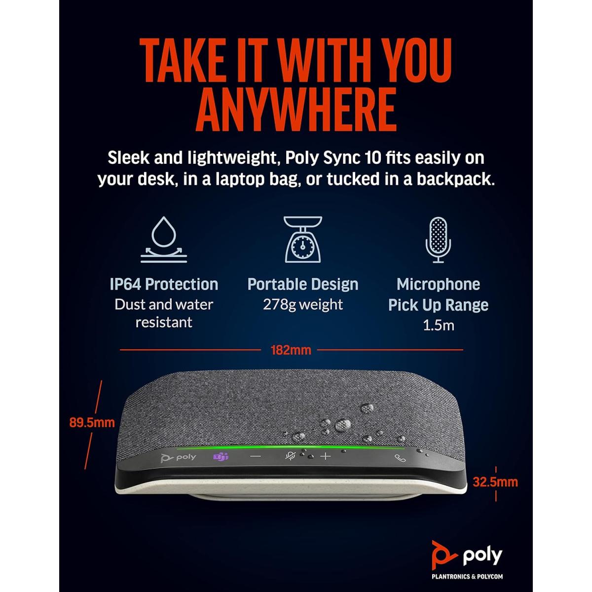 Poly Sync 10 Microsoft Teams Certified Speakerphone