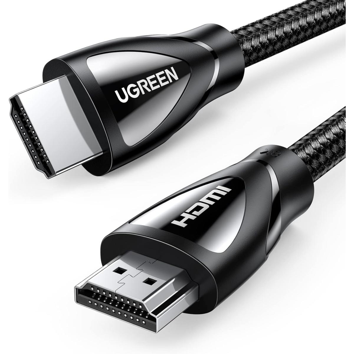 UGREEN 8K HDMI Cable 1.5 M, 48Gbps Ultra High Speed Braided HDMI Cord 10K 8K@60Hz 4K@240Hz, eARC HDR10 HDCP 2.2&2.3, Compatible with PS5/Xbox Series X/Roku TV/HDTV/Blu-ray