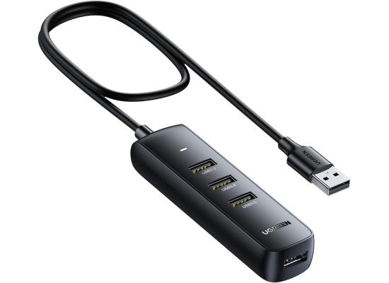 UGREEN USB Hub 3.0, 4 Port USB Extender with 1M Long Cable, 5Gbps High Speed Ultra Slim Hub Compatible with, Laptop, PC, USB Flash Drive, HDD, Keyboard, Mouse.