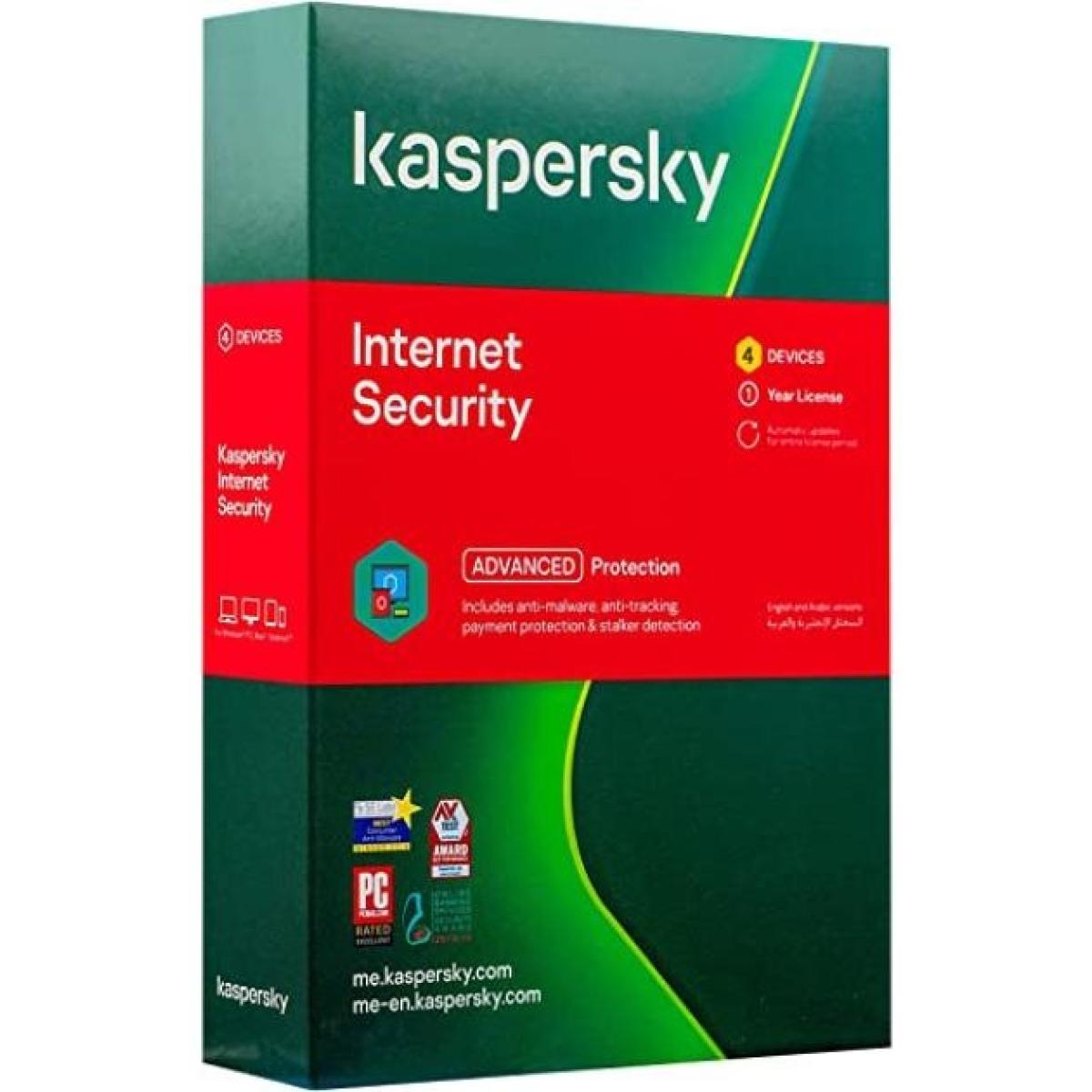 Kaspersky Internet Security, 1 Year License For 4 Devices
