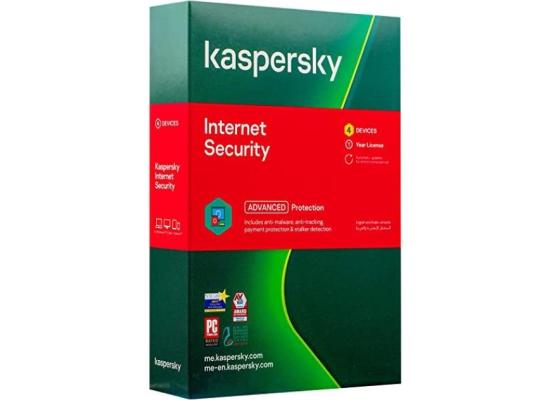 Kaspersky Internet Security, 1 Year License For 4 Devices