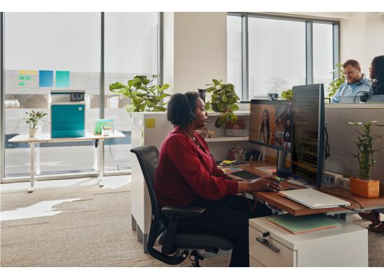 Plantronics - Blackwire 3325 Wired Stereo Headset with Boom Mic (Poly) - Connect to PC/Mac via USB-A or mobile/tablet via 3.5 mm connector - Works with Teams, Zoom & more