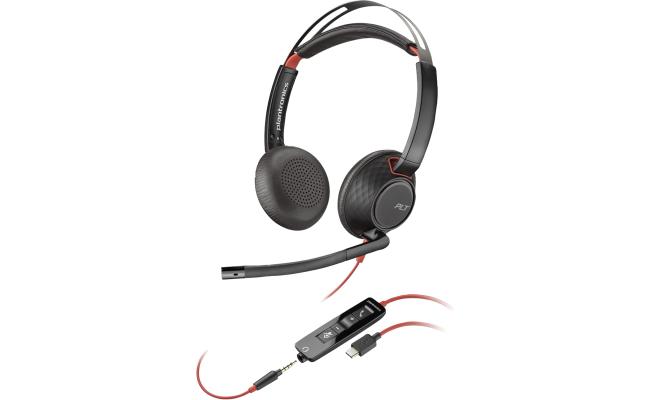 Poly Blackwire 5220 Stereo USB-C Headset + 3.5mm Plug + USB-C/A Adapter (Bulk) Poly Blackwire 5220 Stereo USB-C Headset + 3.5mm Plug + USB-C/A Adapter (Bulk)
