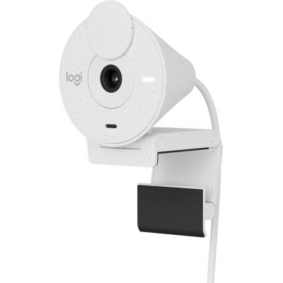 Logitech Brio 300 Full HD Webcam, auto Light Correction, Noise reducing mic, Privacy Shutter, USB-C, Works with Microsoft Teams, Google Meet, Zoom, for Streaming and Video Calling - White