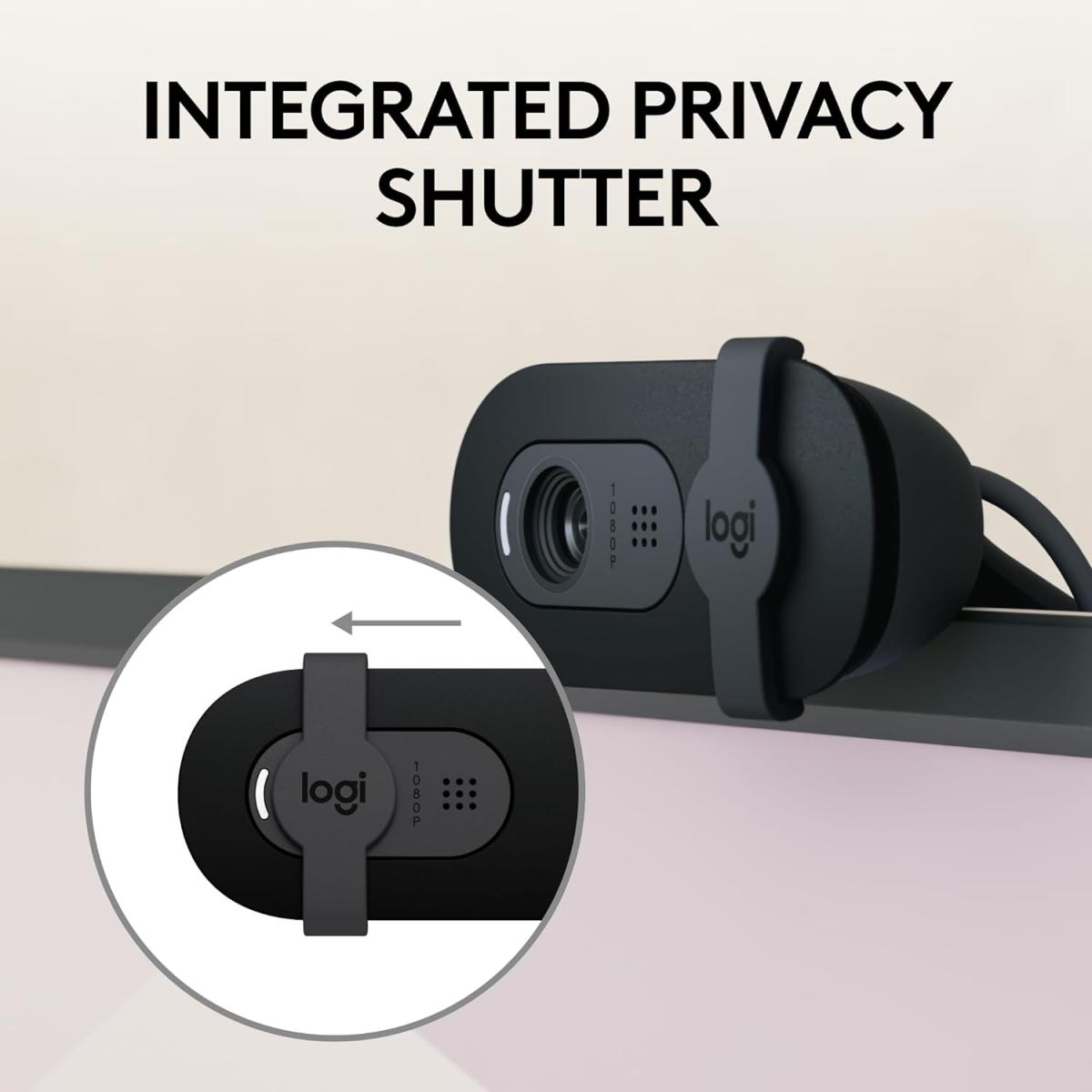 Logitech Brio 100 Full HD 1080p Webcam for Meetings, Streaming, Desktop, Laptop, PC - Built-in Mic, Shutter, Works with Zoom, Microsoft Teams, Nintendo Switch 2’s New GameChat Mode-Off, Graphite Logitech Brio 100 Full HD 1080p Webcam for Meetings, Streaming, Desktop, Laptop, PC - Built-in Mic, Shutter, Works with Zoom, Microsoft Teams, Nintendo Switch 2’s New GameChat Mode-Off, Graphite