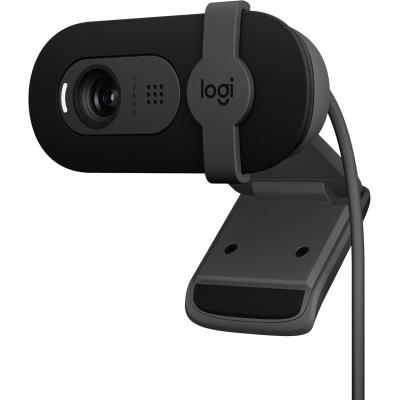 Logitech Brio 100 Full HD 1080p Webcam for Meetings, Streaming, Desktop, Laptop, PC - Built-in Mic, Shutter, Works with Zoom, Microsoft Teams, Nintendo Switch 2’s New GameChat Mode-Off, Graphite