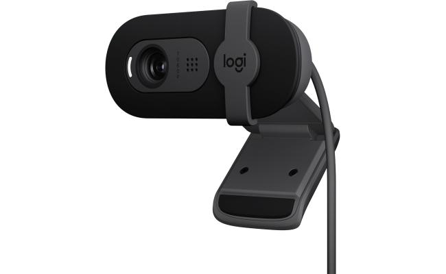 Logitech Brio 100 Full HD 1080p Webcam for Meetings, Streaming, Desktop, Laptop, PC - Built-in Mic, Shutter, Works with Zoom, Microsoft Teams, Nintendo Switch 2’s New GameChat Mode-Off, Graphite