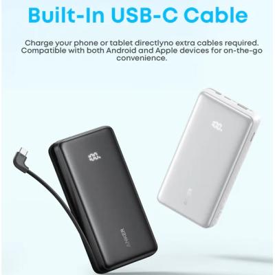 Anker Zolo Power Bank, 20k, 22.5W Max, USB-C In and Out Fast Charging Battery Pack, Slim Travel Essential Phone Power Bank.