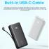 Anker Zolo Power Bank, 20k, 22.5W Max, USB-C In and Out Fast Charging Battery Pack, Slim Travel Essential Phone Power Bank, White.