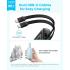Anker Zolo Power Bank, 10,000mAh 30W Max Fast Portable Charger with Built-in USB-C and MFi Certified Lightning Cables, USB-C&A, Battery Pack.
