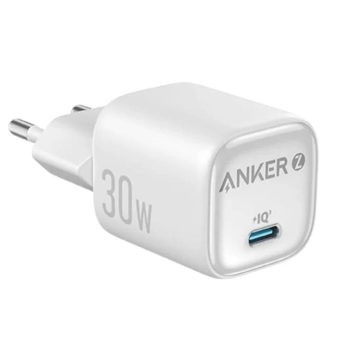 Anker Zolo Charger USB-C Output Wall Charger 30W PD, Fast Charging - White