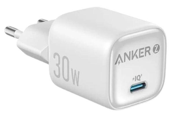 Anker Zolo Charger USB-C Output Wall Charger 30W PD, Fast Charging - White