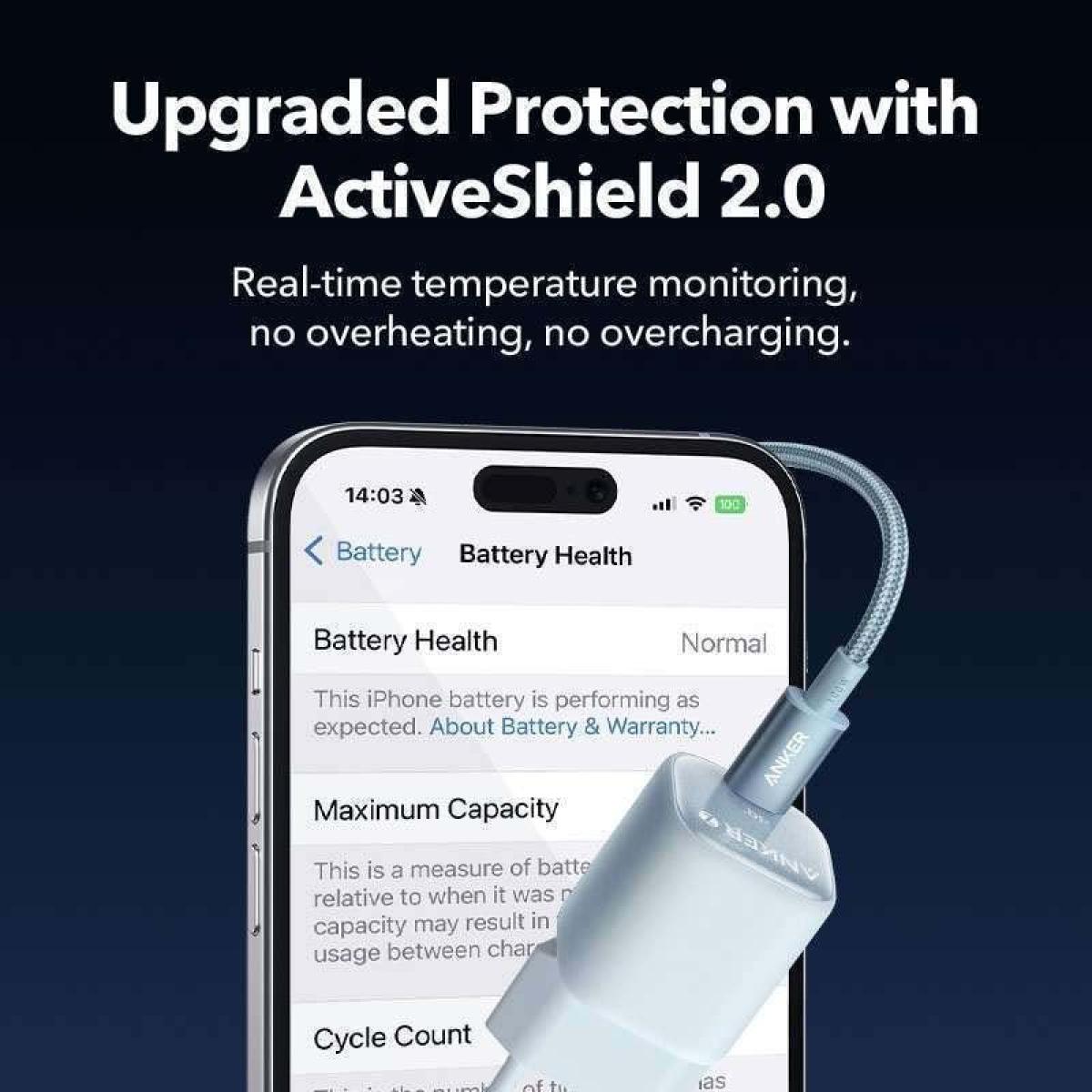Anker Zolo Charger USB-C Output Wall Charger 20W PD, Fast Charging - White Anker Zolo Charger USB-C Output Wall Charger 20W PD, Fast Charging - White