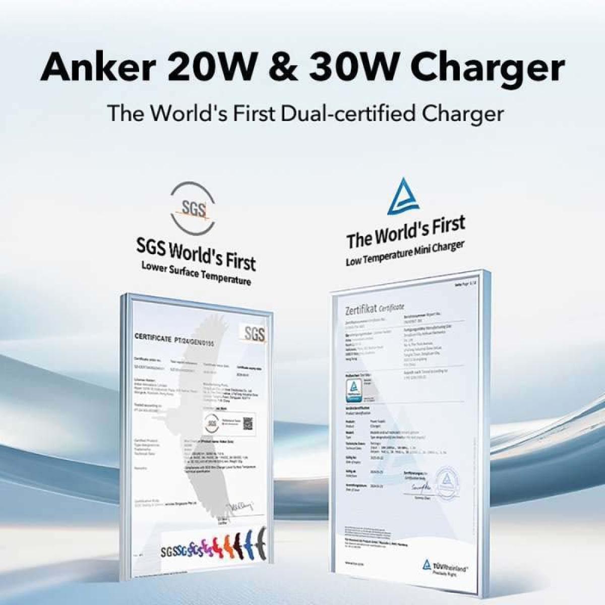 Anker Zolo Charger USB-C Output Wall Charger 20W PD, Fast Charging - White Anker Zolo Charger USB-C Output Wall Charger 20W PD, Fast Charging - White