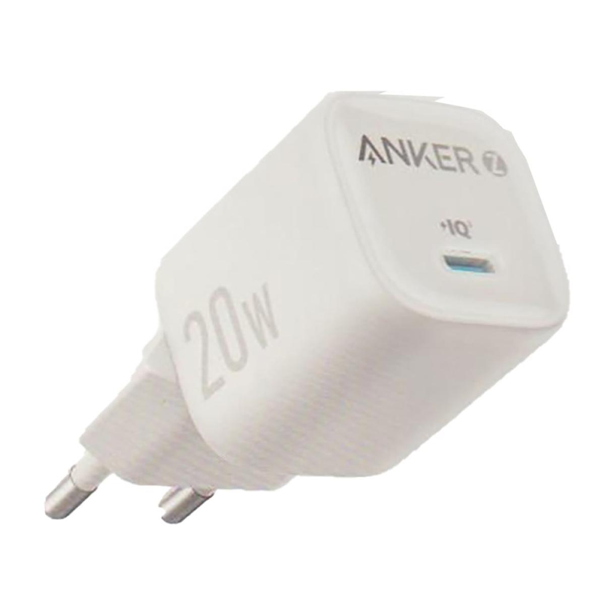 Anker Zolo Charger USB-C Output Wall Charger 20W PD, Fast Charging - White