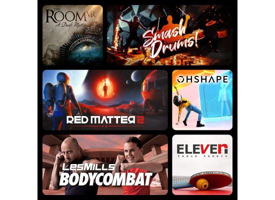 Pico 4 VR Headset (2022) 4K 90Hz 105°, 128GB Storage/8GB Ram All-In-One Virtual Reality Lightweight, 5300mAh/20.4wh Battery, 4K, Full-Color Video Passthrough, USB Type-C