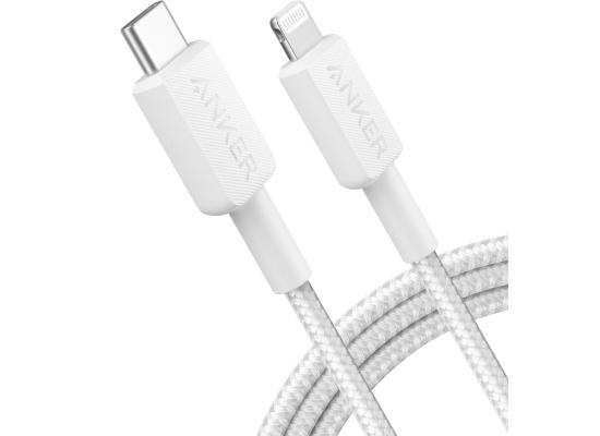 Anker 322 USB-C To Lightning Braided Cable 6FT (White A81B5H21)