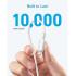 Anker 322 USB-C To Lightning Braided Cable 6FT (White A81B5H21)