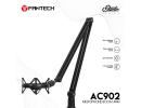 FANTECH AC902S Adjustable Microphone Stand, 360° Rotation, Total Length 80cm, C-clamp Desk Mount, Steel Pipe, Up To 1Kg Weight Load