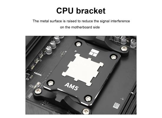 Thermalright AMD AM5 Aluminum Black Contact Frame CPU Socket Anti-Warp & Bend, Secure Frame, Temp Reduction (1-3) Degrees, Comes With Free TF7 (12.8 w/m.k) Thermal Paste Tube