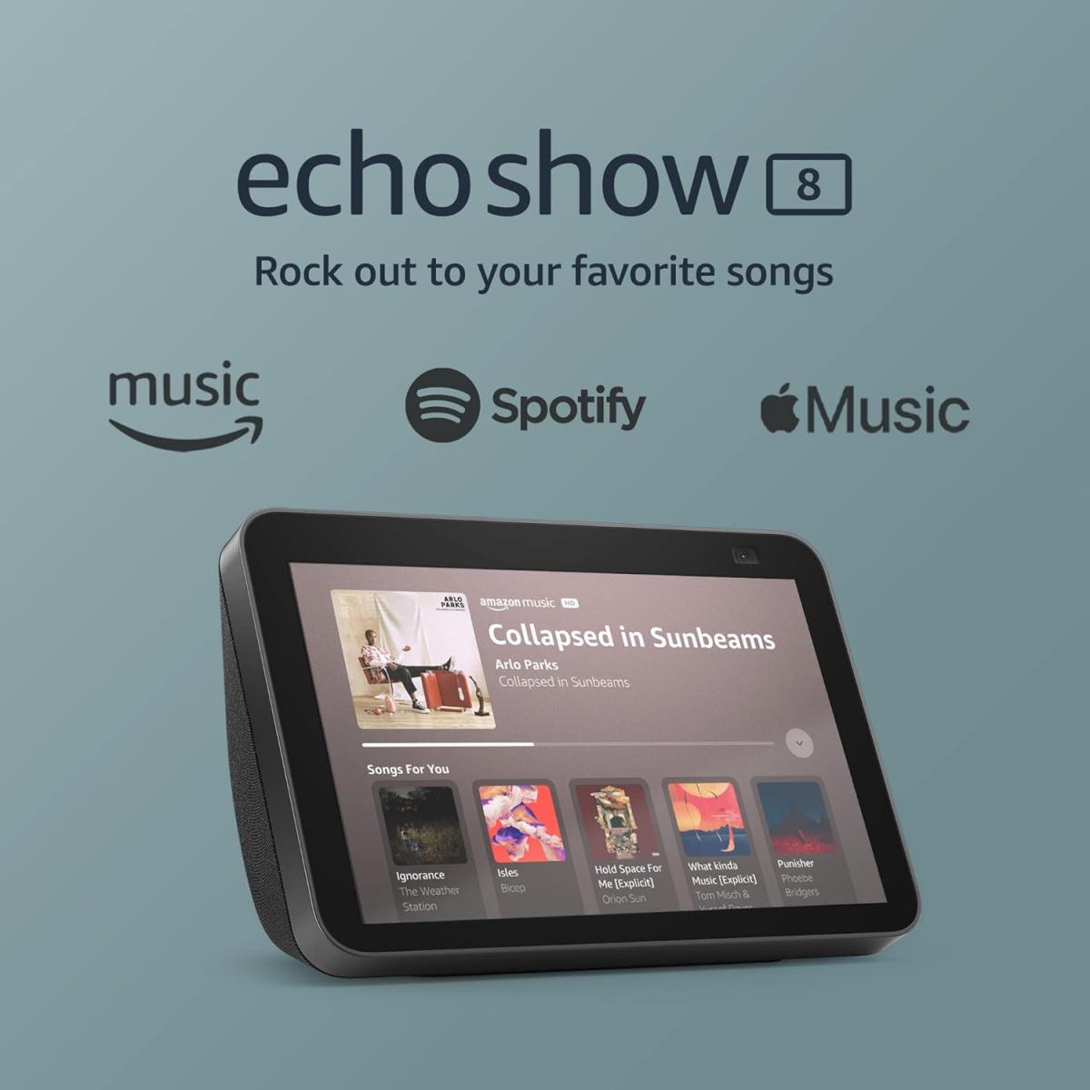 AMAZON ECHO SHOW 8 SMART DISPLAY ALEXA 2nd GEN - BLACK