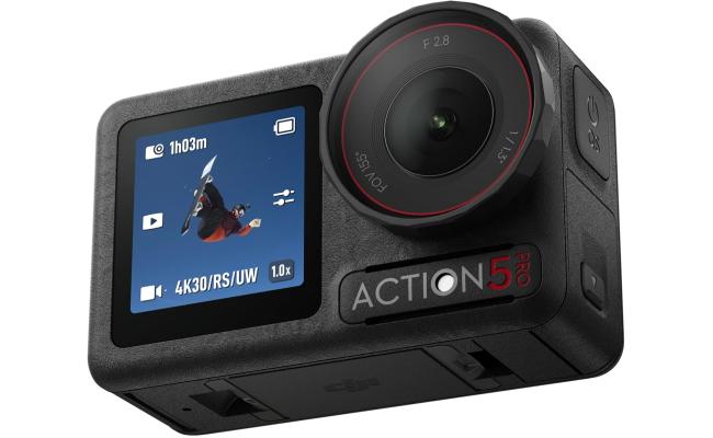 DJI Osmo Action 5 Pro Adventure Combo, Action Camera 4K with 1/1.3" Sensor, 12h Extended Battery Life with 3 Batteries, Stabilization, Dual OLED Touchscreens, Mini Action Camera for Travel, Vlog