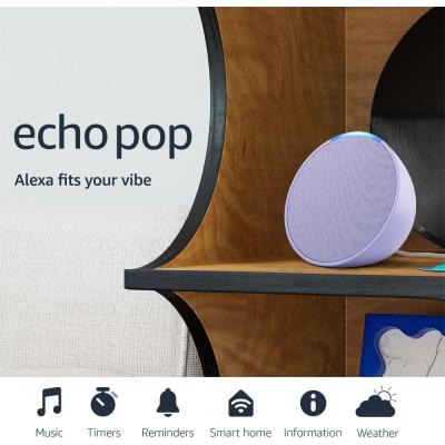 Amazon Echo Pop (newest model), Our smallest speaker, Designed for Alexa+, Fits in any room.