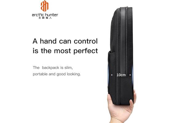 Arctic Hunter Business Laptop Backpack for Men and Women 15-inch Expandable Shoulder bag for School College Office and Travel, Black ,  B00410