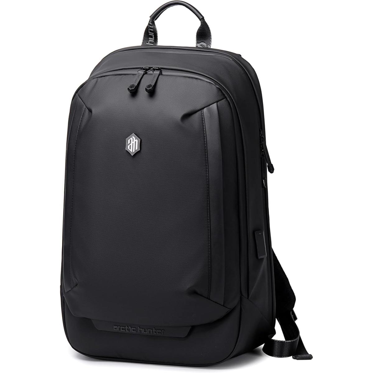 Arctic Hunter Anti-Theft 15.6 Inch Water Resistant Shoulder Bag with Multi-Pockets with Built in USB Port for Men And Women, Black