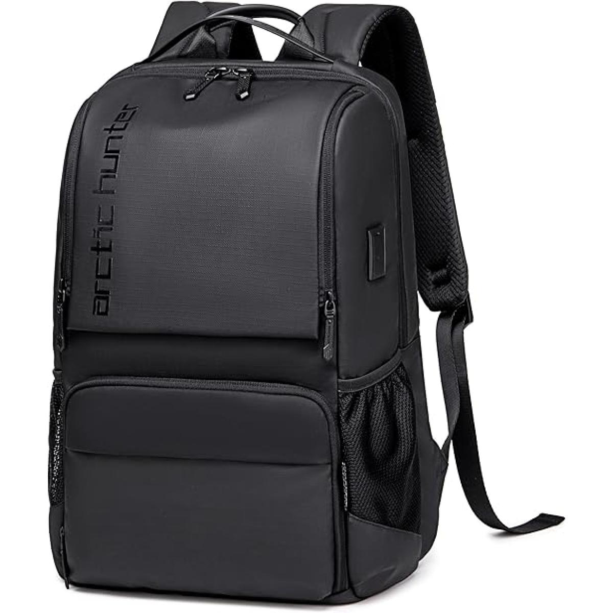 Arctic Hunter Premium Backpack Water Resistant Built-in USB Headphone Jack Laptop Daypack for Men and Women, Black , B00532