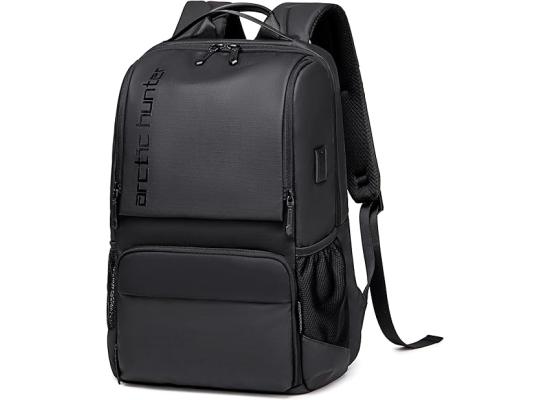 Arctic Hunter Premium Backpack Water Resistant Built-in USB Headphone Jack Laptop Daypack for Men and Women, Black , B00532