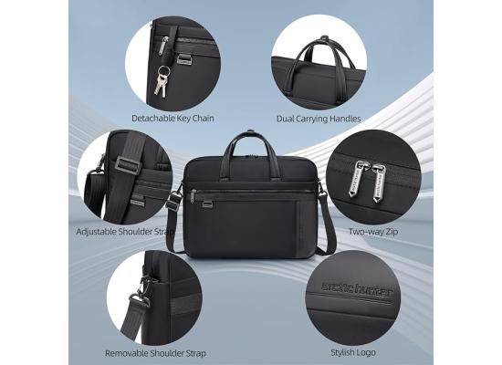 Arctic hunter Laptop Bag, Messenger bags for Men Laptop Sling Bag with Handle Water-resistant Briefcase for 15.6 inch Laptop, Black , GWB00849