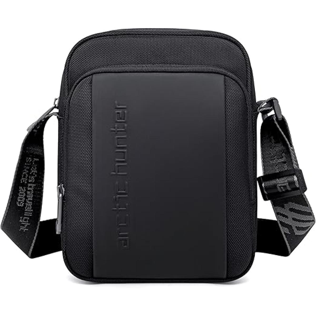 Arctic Hunter Premium Unisex Sling Bag Water Resistant Polyester Cross Body Bag with Anti-Theft Design for Travel Business Daily Casual, Black , K00542